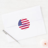 Amerikaanse vlag Adresetiketten Ronde Sticker (Envelop)