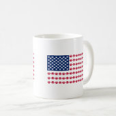 Amerikaanse vlag afdrukken koffiemok (Voorkant rechts)