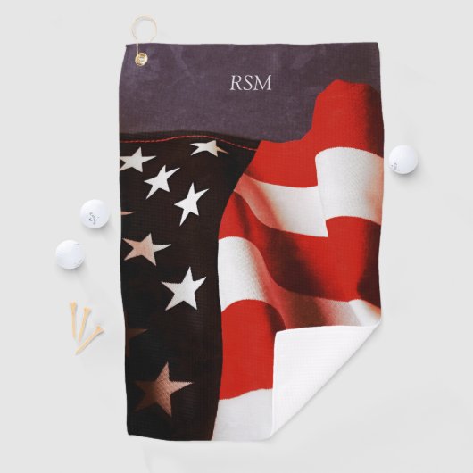 Amerikaanse vlag afgevoerd golfhanddoek (Insitu)