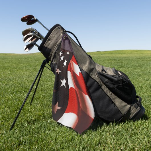 Amerikaanse vlag afgevoerd golfhanddoek (Groen)