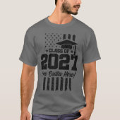 Amerikaanse Vlag Afstuderende Jaar 2027 T-shirt (Voorkant)