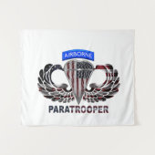 Amerikaanse vlag - Airborne Parachutist Wandkleed (Voorkant (horizontaal))