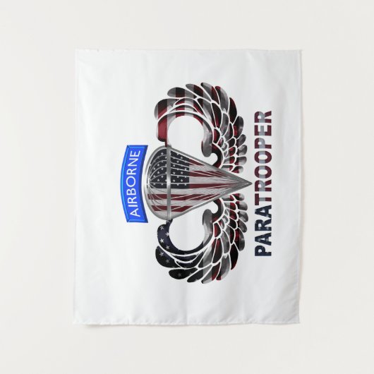 Amerikaanse vlag - Airborne Parachutist Wandkleed (Voorkant)