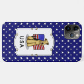 Amerikaanse vlag Airedale Terrier Dog - Cute Case-Mate iPhone Case (Achterkant (horizontaal))
