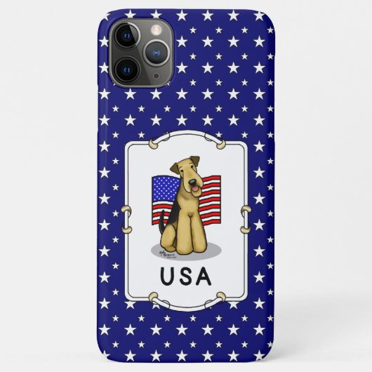 Amerikaanse vlag Airedale Terrier Dog - Cute Case-Mate iPhone Case (Achterkant)
