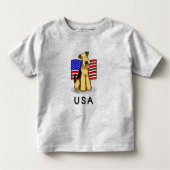 Amerikaanse vlag Airedale Terrier Dog - Cute Kinder Shirts (Voorkant)