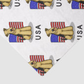 Amerikaanse vlag Airedale Terrier Dog - Cute Tissuepapier (Detail)