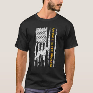 Amerikaanse vlag Airedale Terrier Grandma T-shirt