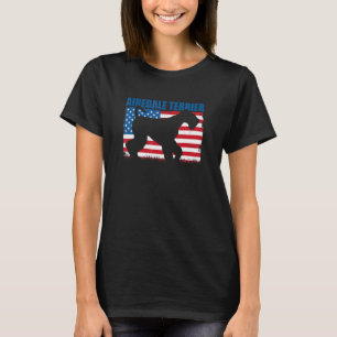 Amerikaanse Vlag Airedale Terrier T-shirt