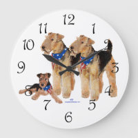 Amerikaanse vlag Airedale Terriers