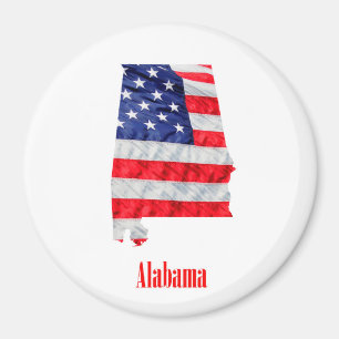 Amerikaanse Vlag Alabama Verenigde Staten Magneet