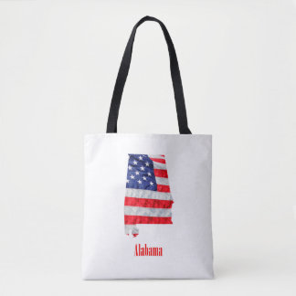 Amerikaanse Vlag Alabama Verenigde Staten Tote Bag
