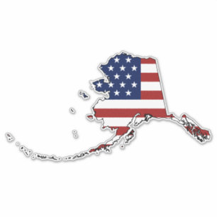 Amerikaanse vlag Alaska Sticker