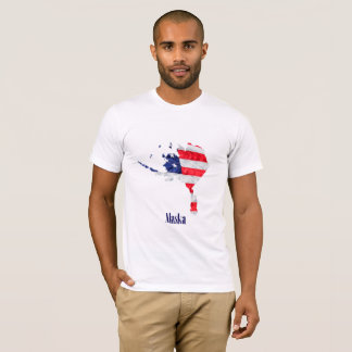 Amerikaanse vlag Alaska Verenigde Staten T-shirt