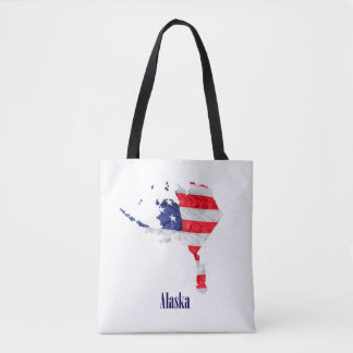 Amerikaanse vlag Alaska Verenigde Staten Tote Bag
