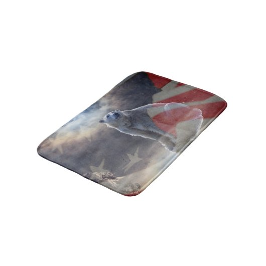 Amerikaanse vlag Alaskan Polar Beer Badmat (Gekanteld)