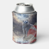 Amerikaanse vlag Alaskan Polar Beer Blikjeskoeler (Blikje Achterkant)