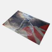 Amerikaanse vlag Alaskan Polar Beer Deurmat (Schuin)