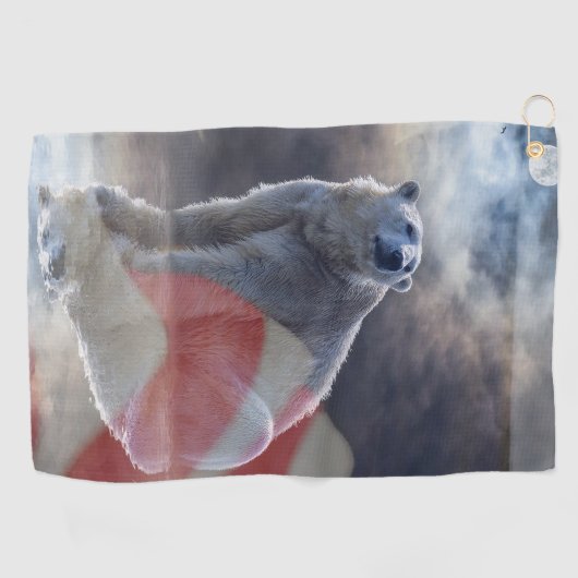 Amerikaanse vlag Alaskan Polar Beer Golfhanddoek (Horizontaal)