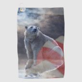 Amerikaanse vlag Alaskan Polar Beer Golfhanddoek (Voorkant)