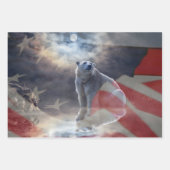 Amerikaanse vlag Alaskan Polar Beer Inpakpapier Vel (Voorkant 3)