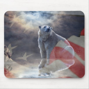 Amerikaanse vlag Alaskan Polar Beer Muismat