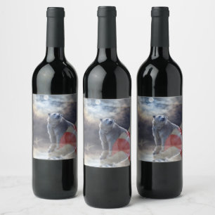 Amerikaanse vlag Alaskan Polar Beer Wijn Etiket
