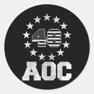 Amerikaanse vlag Alexandrië voor President 2028, o Ronde Sticker