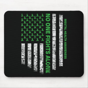 Amerikaanse vlag alleen Geestelijke Gezondheid Bew Muismat