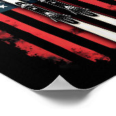 Amerikaanse vlag Alpineschanskipper _6 Poster (Hoek)