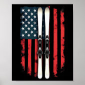 Amerikaanse vlag alpineskiër 1 poster (Voorkant)
