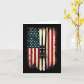 Amerikaanse vlag alpineskiër 2 kaart (Gele Bloem)