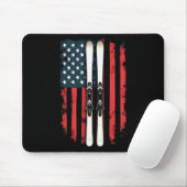 Amerikaanse vlag alpineskiër _2 muismat (Met muis)