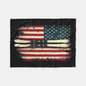 Amerikaanse vlag alpineskiër _3  fleece deken (Voorkant (Horizontaal))