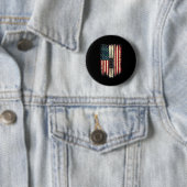 Amerikaanse vlag Alpineskiër _3 Ronde Button 5,7 Cm (In situ)