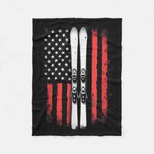 Amerikaanse vlag alpineskiër _5 fleece deken
