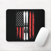 Amerikaanse vlag alpineskiër _5 muismat (Met muis)