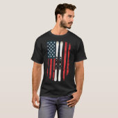 Amerikaanse vlag alpineskiër _6 t-shirt (Voorkant volledig)