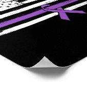 Amerikaanse vlag alvleesklier kankerbewustzijn poster (Hoek)