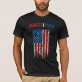 AMERIKAANSE Vlag (AMER.I.CAN) T-shirt (Voorkant)