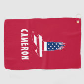 Amerikaanse vlag American Eagle America 4 juli naa Golfhanddoek (Horizontaal)