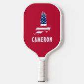 Amerikaanse vlag American Eagle America 4 juli naa Pickleball Paddle (Achterkant)