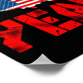 Amerikaanse vlag Amerika Ja Grappig 4 juli Poster (Hoek)