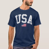 Amerikaanse vlag Amerika juli 4de Patriottische Am T-shirt (Voorkant)