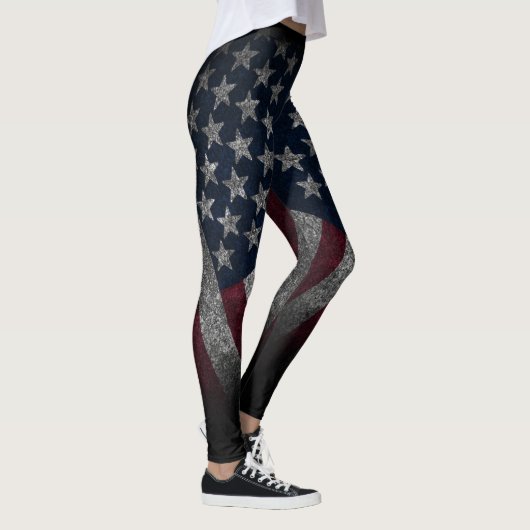 Amerikaanse vlag, Amerika, patriottisch, oud glori Leggings (Rechts)