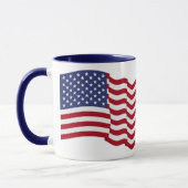 Amerikaanse vlag - Amerikaans en trots. Mok (Links)