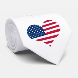 Amerikaanse vlag Amerikaans hart Stropdas