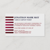 Amerikaanse vlag, Amerikaans Visitekaartje (Achterkant)