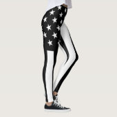 Amerikaanse vlag Amerikaans zwart wit Leggings (Rechts)