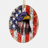  Amerikaanse vlag Amerikaanse adelaar Keramisch Ornament (Rechts)